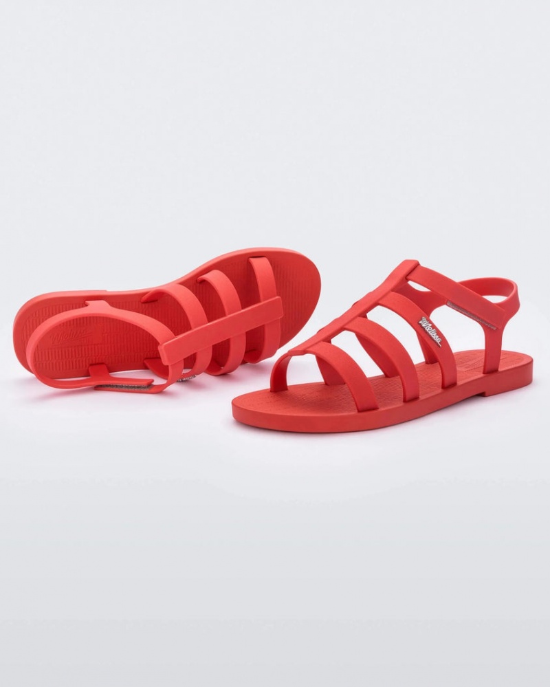 Red Women's Melissa Sun Rodeo Sandals | HVXJ-24870 | USA