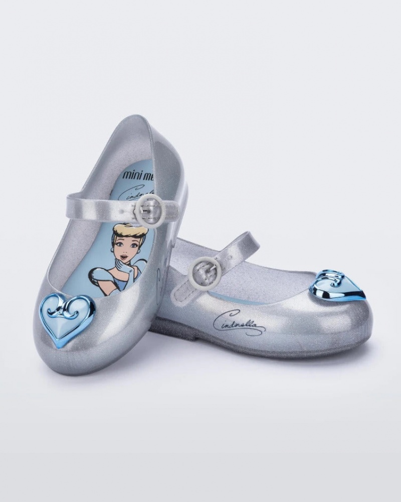 Silver Baby Melissa Mini Disney Sweet Love Princess Flats | GPEQ-69074 | USA