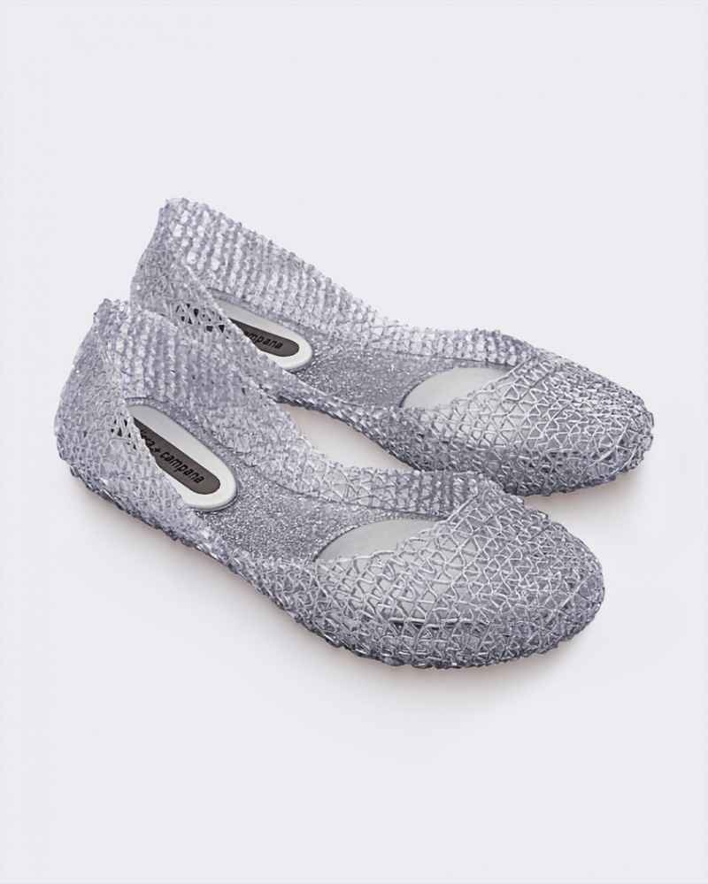 Silver Women's Melissa Campana Flats | VTGW-03657 | USA