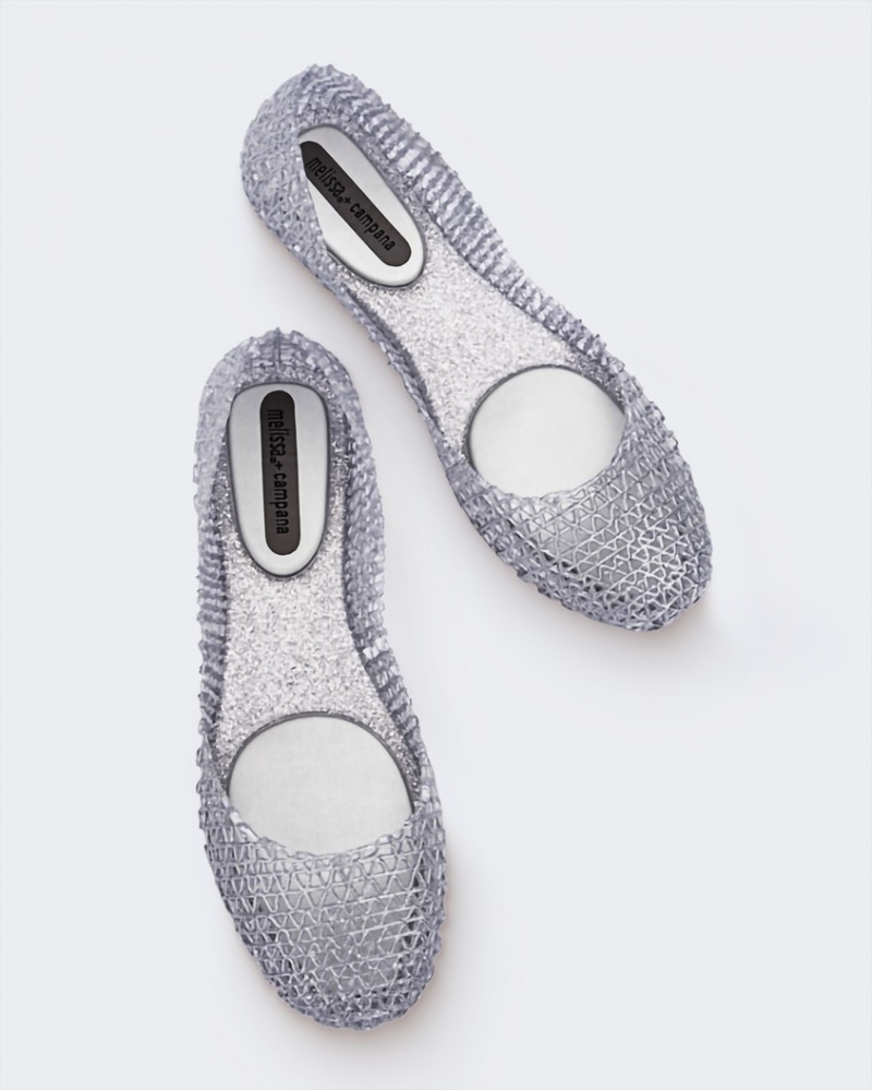 Silver Women's Melissa Campana Flats | VTGW-03657 | USA