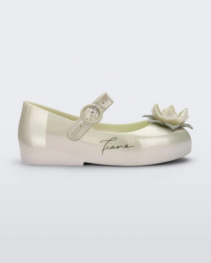 White Green Baby Melissa Mini Disney Sweet Love Princess Flats | APUM-73604 | USA