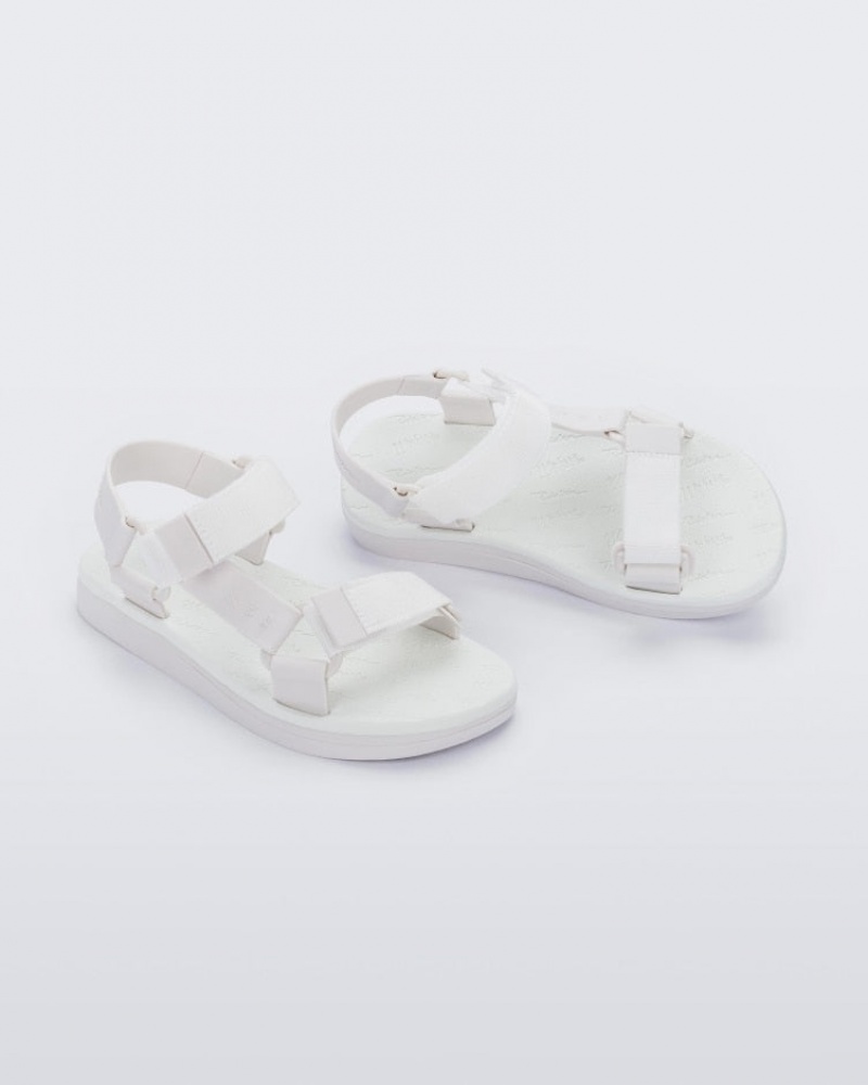 White Women's Melissa Rider Papete Sandals | ZFDW-38915 | USA