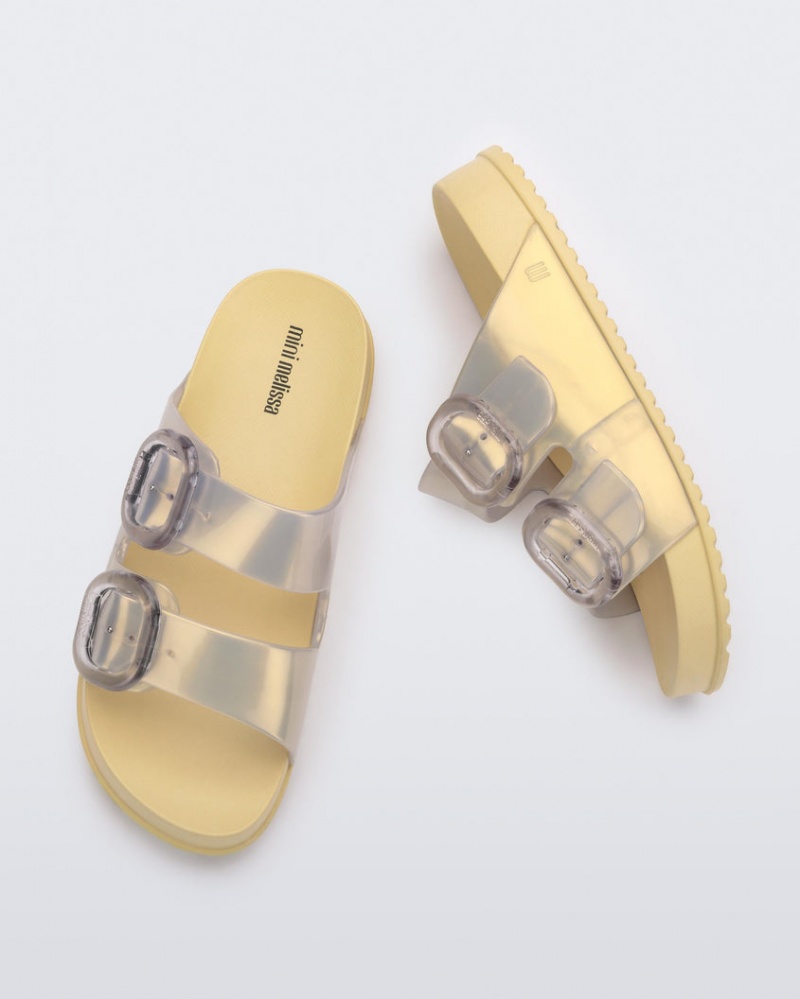 Yellow Kids' Melissa Mini Cozy Slides | LIZQ-61893 | USA