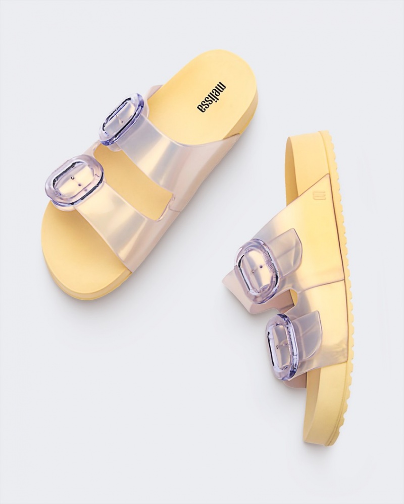 Yellow Women's Melissa Cozy Slides | MAWI-70982 | USA